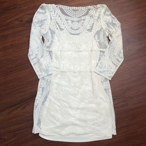 Express Off White Lace Dress